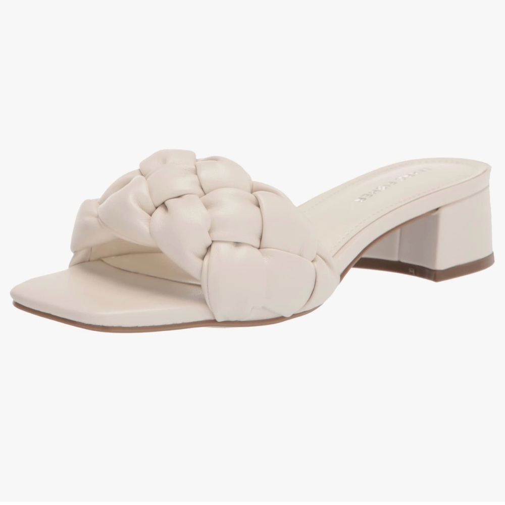 Marc Fisher Women's Calicea Heeled Sandal Cream Size 10
